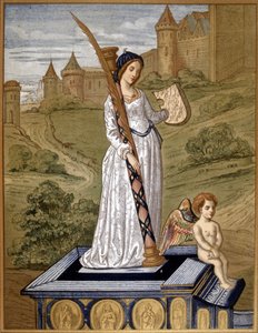 Laure führt die Liebe zum Tempel der Keuschheit (Laura de Noves) von Unknown artist