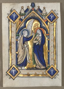 Blatt aus einem Psalter: Die Verkündigung