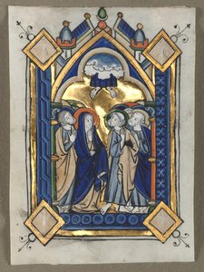 Blatt aus einem Psalter: Die Himmelfahrt