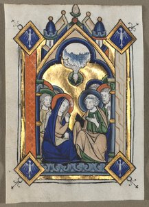 Blatt aus einem Psalter: Pfingsten