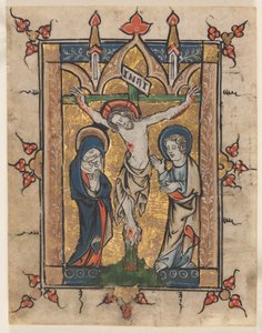 Blatt aus einem Psalter: Die Kreuzigung