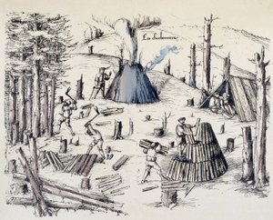 Die Köhler - in „La croix aux mines“ von Unknown artist