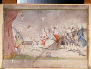Die Kaiserin Katharina II. mit ihrer Familie und ihren Höflingen