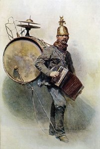 Mannorchester - Zeichnung, Ende 19. Jahrhundert von Unknown artist