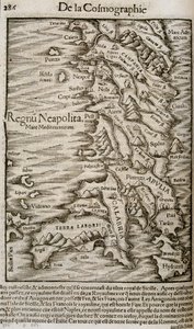 Karte von Italien - in „Universelle Kosmographie“