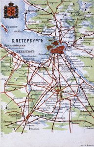 Karte von Sankt Petersburg von Unknown artist