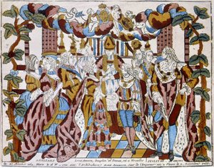 Hochzeit von Ludwig XVI. mit Marie Antoinette, um 1774, in Orléans. von Unknown artist