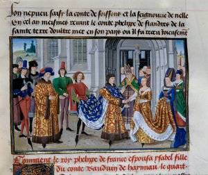 Hochzeit von Philippe Auguste und Isabelle de Hainault am 28. April 1181 von Unknown artist