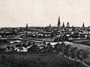 Melbourne, Australien; Gesamtansicht. Aus „Die Welt illustriert 168 Ansichten“ (spätes 19. Jahrhundert)