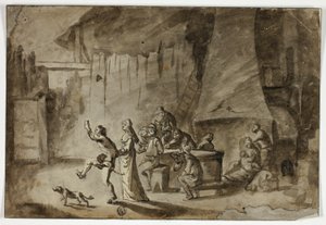 Männer und Frauen in der Taverne von Unknown artist