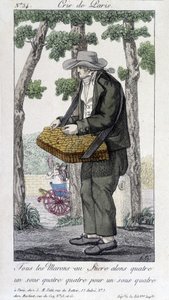 Kastanienhändler mit Zucker - in „Cris de Paris“, Anfang 19. Jahrhundert von Unknown artist