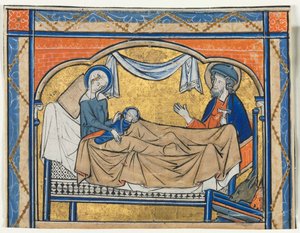 Miniatur aus einem Psalter: Die Geburt Christi