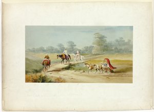 Einheimischer auf Reisen in Indien von Unknown artist