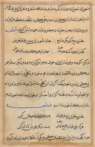 Seite aus Geschichten eines Papageis (Tuti-nama): Textseite von Unknown artist