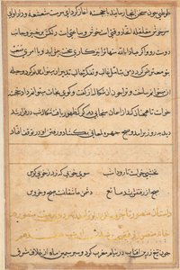 Seite aus Geschichten eines Papageis (Tuti-nama): Textseite von Unknown artist