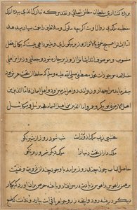 Seite aus Geschichten eines Papageis (Tuti-nama): Textseite