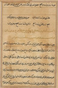 Seite aus Geschichten eines Papageis (Tuti-nama): Textseite von Unknown artist