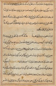 Seite aus Geschichten eines Papageis (Tuti-nama): Textseite von Unknown artist