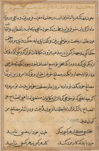 Seite aus Geschichten eines Papageis (Tuti-nama): Textseite