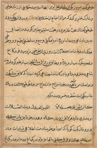 Seite aus Geschichten eines Papageis (Tuti-nama): Textseite von Unknown artist
