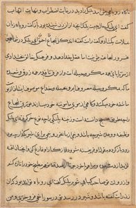 Seite aus Geschichten eines Papageis (Tuti-nama): Textseite von Unknown artist