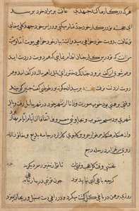 Seite aus Geschichten eines Papageis (Tuti-nama): Textseite von Unknown artist