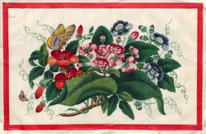 Gemälde Fünf aus dem illustrierten Buch der Blumen und Schmetterlinge von Unknown artist