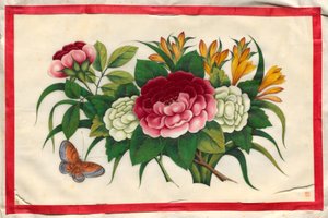 Malerei Zehn aus dem illustrierten Buch der Blumen und Schmetterlinge