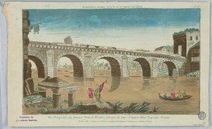 Guckkasten, Vue Perspective du Fameaux Pont de Remino Fabriquee du Temps d