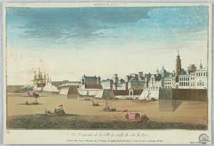 Guckkasten, Vue Perspective de la Ville de Cadiz du Cote du Port