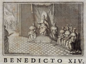 Papst Benedikt XIV. (1740-1758) - in „Annalen des Predigerordens“ von Thomas-Marie Mamachi, Rom von Unknown artist