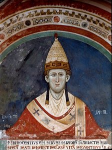Papst Innozenz III. (Detail) von Unknown artist
