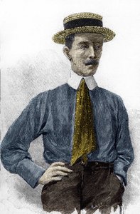 Porträt von Alberto Santos-Dumont (1873-1932), brasilianischer Luftfahrtpionier.