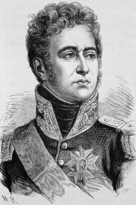 Porträt von Alexandre Law, Marquis de Lauriston (1768 - 1828). Gravur Ende des 19. Jahrhunderts in „Histoire de France“ von H. Martin.