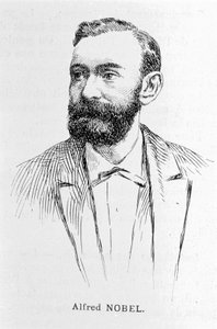 Porträt von Alfred Nobel (1833 - 1896), schwedischer Industrieller und Chemiker.