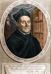 Porträt von Athanasius Kircher (1601 - 1680), Jesuit, Orientalist und deutscher Gelehrter - Gravur des 18. Jahrhunderts