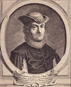 Porträt von Baruch Spinoza (1632-1677), niederländischer Philosoph. Gravur aus dem 18. Jahrhundert.