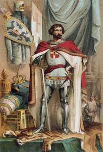 Porträt von Baudouin I., Lateinischer Kaiser des Orients (1171-1206), wurde Kaiser von Konstantinopel durch Teilnahme am Vierten Kreuzzug. Auch bekannt als Baudouin IX. von Flandern (oder Baudouin VI. von Hennegau)