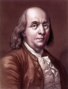 Porträt von Benjamin Franklin (1706-1790), amerikanischer Philosoph, Physiker und Botschafter