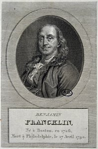 Porträt von Benjamin Franklin, amerikanischer Politiker und Physiker (1706-1790)