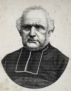 Porträt von Bischof Peyramale, Priester von Lourdes (1811 - 1877) - in „Les Contemporains“, n.d. Ende 19. Jahrhundert