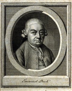 Porträt von Carl Philipp Emanuel Bach, genannt der Bach von Berlin und Hamburg, fünftes Kind von Johann Sebastian Bach