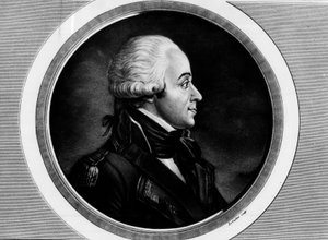 Porträt von Charles François Dumouriez, Außenminister. Gravur in 