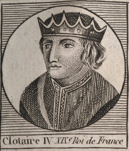 Porträt von Chlothar IV. (ca. 685-719), König der Franken von Austrasien von 717 bis 719 - Gravur aus „Instruction sur l