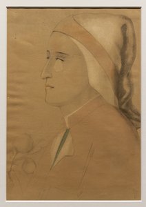 Porträt von Dante nach dem Fresko in der Bargello-Kapelle, nach 1840