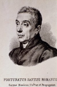 Porträt von Fortunato Santini (Gravur) von Unknown artist