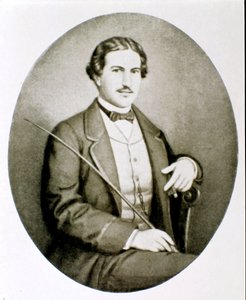 Porträt von Gigio Caroli, Liebhaber von Giuseppina Raimondi, der zweiten Frau von Giuseppe Garibaldi. Private Sammlung von Unknown artist