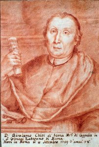 Porträt von Girolamo Chiti di Siena (1679-1759) italienischer Kapellmeister Gravur. 18. Jahrhundert. Bologna, civico Museo Museo von Unknown artist