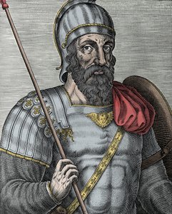 Porträt von Gottfried von Bouillon (1040/61-1100), fränkischer Ritter, einer der Anführer des Ersten Kreuzzugs