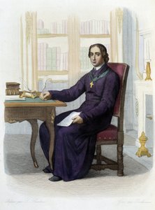 Porträt von Jean Baptiste (Jean-Baptiste) Massillon, französischer Prediger (1663-1742) - in „Le Plutarque français“, ed. Mennechet